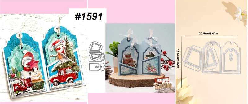 Cuttlebug - Die - Tag folder  - Card-making / Craft-making