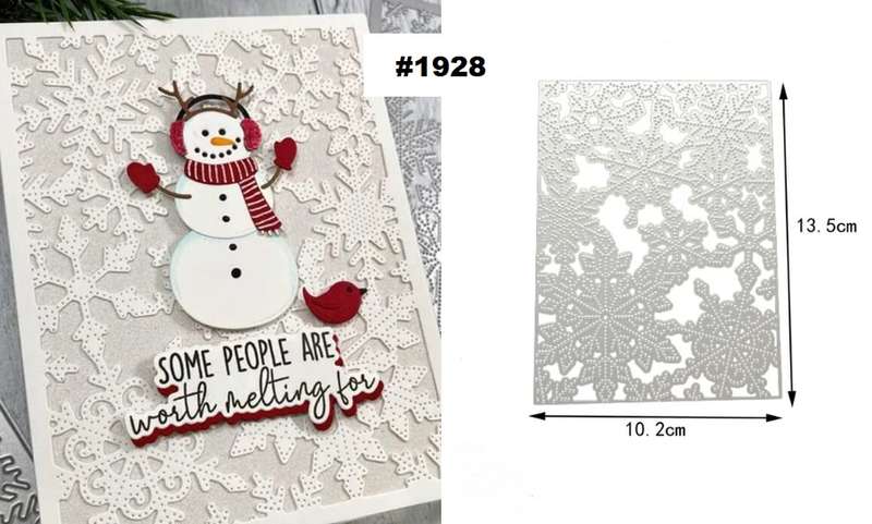 Cuttlebug - Die - Snowflake Background - card-making / Scrapbooking