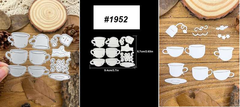 Cuttlebug - Die - Tea and Crumpets - card-making / Scrapbooking