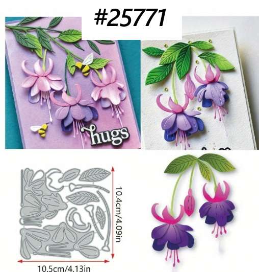 Cuttlebug - Die - Lovely Fuchsia  - Cardmaking