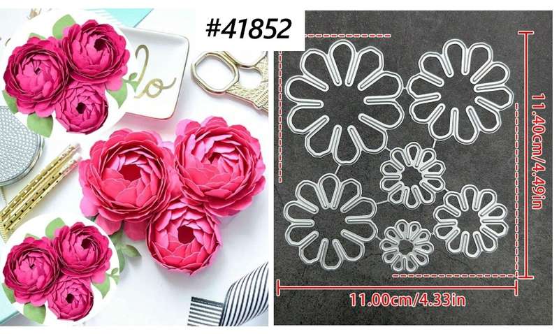 Cuttlebug - Die - Peony Flower - Cardmaking