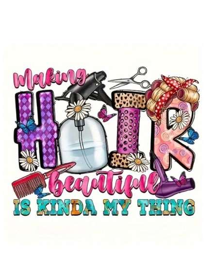 DTF Heat Transfer / Iron On - Making hair beautiful