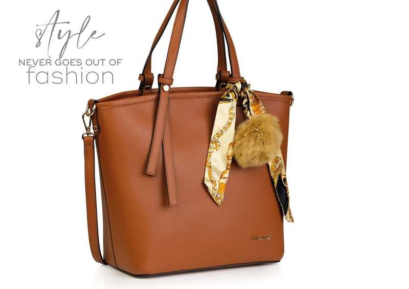 Honey Dark Tan PU Handbag