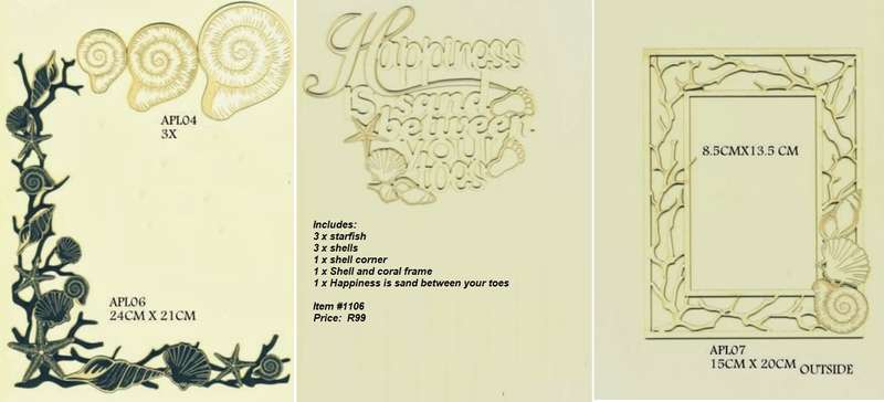 Laser Cut Die-Cut Chipboard - Sandy Toes