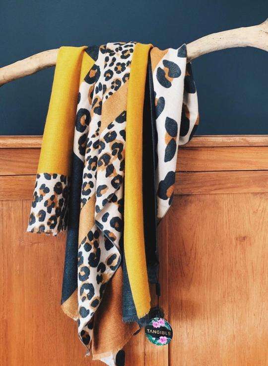 Winter Pashmina - Lightweight Leopard Print