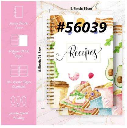 Personal Blank Recipe Notebook  15 x 21cm