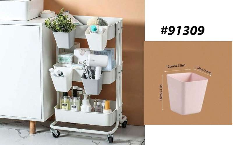 Trolley Baskets (set of 4) - white