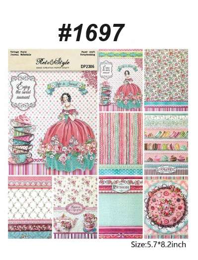 Scrapbook Paper Pad - The Sweet Life - 8 sheets