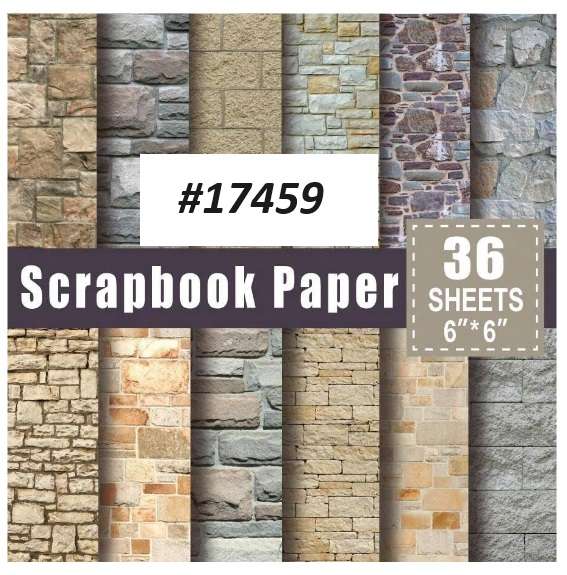 Scrapbook Paper Pad - Pebble Press - 6 x 6 inch - 36 sheets