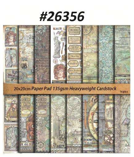Scrapbook Paper Pad - Wanderlust -16  sheets