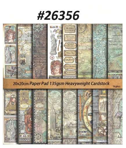 Scrapbook Paper Pad - Wanderlust - 16 sheets