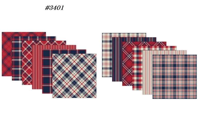 Scrapbook Paper Pad - Tartan - 6 x 6 inch - 24 sheets