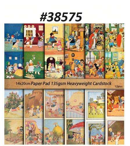 Scrapbook Paper Pad - Childhood Dreams- 12 sheets