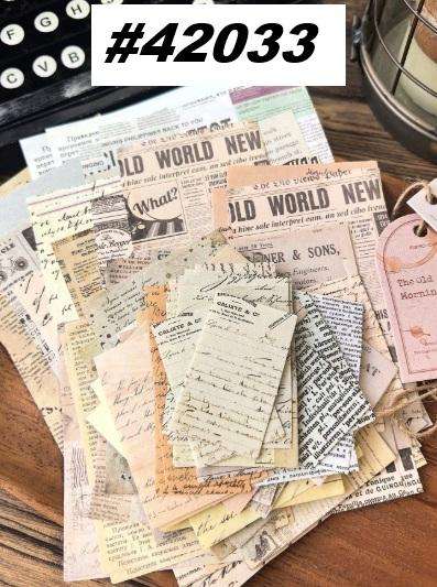 Junk Journaling / Scrapbooking - Vintage Newspaper Snippets - 100 piece