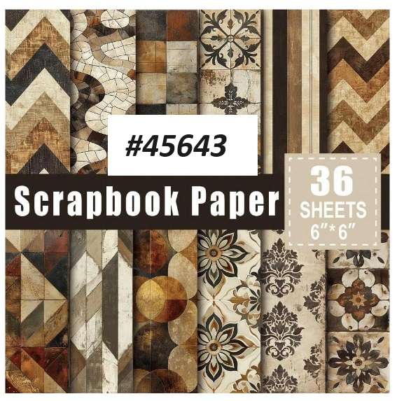 Scrapbook Paper Pad - Natural Stone  - 6 x 6 inch - 36 sheets