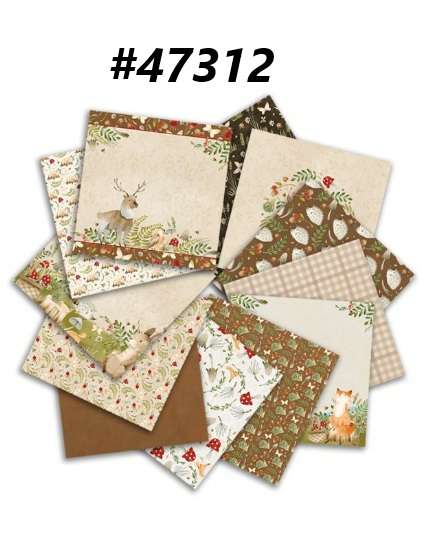 Scrapbook Paper Pad - Magical Forest - 6 x 6 inch - 24 sheets