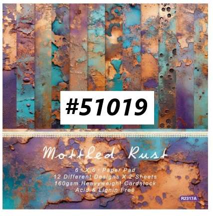 Scrapbook Paper Pad - Mottled Rust - 6 x 6 inch - 24 sheets