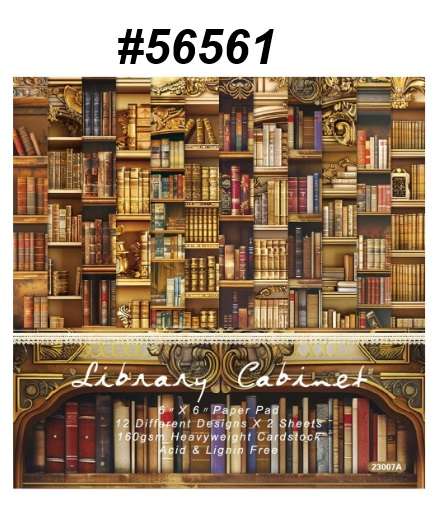 Scrapbook Paper Pad - Library Cabinet - 6 x 6 inch - 24 sheets