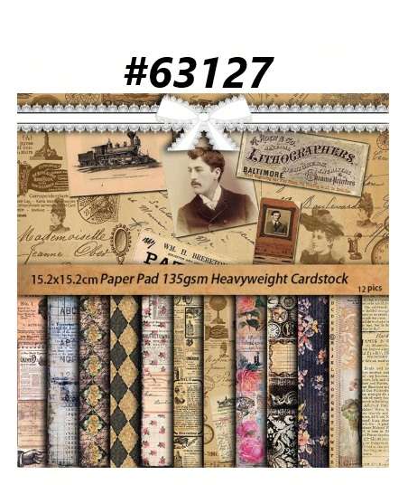 Scrapbook Paper Pad - Gentlemen's Club - 6 x 6 inch - 12 sheets