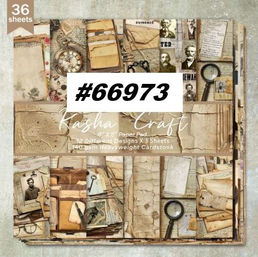 Scrapbook Paper Pad - Detective Casebook - 6 x 6 inch - 36 sheets