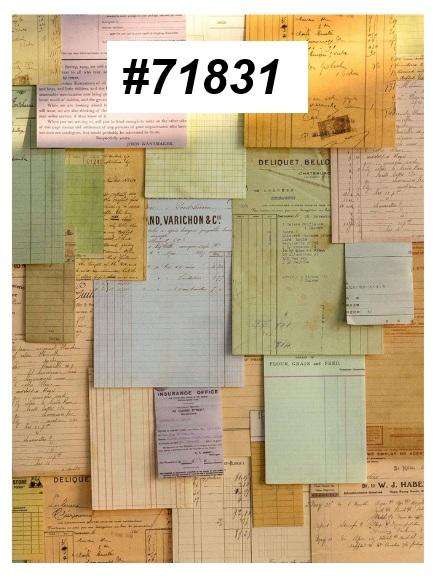 Junk Journaling / Scrapbooking - Vintage Invoices - 100 piece