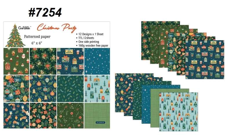 Scrapbook Paper Pad - Christmas Party - 6 x 6 inch - 12 sheets