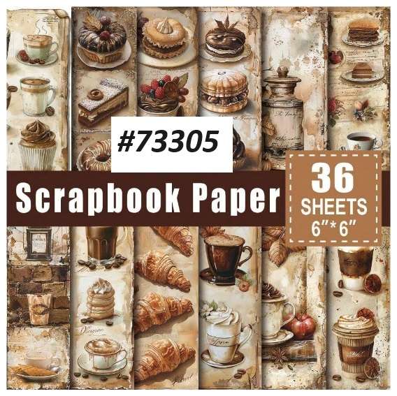 Scrapbook Paper Pad- High Tea - 6 x 6 inch - 36 sheets