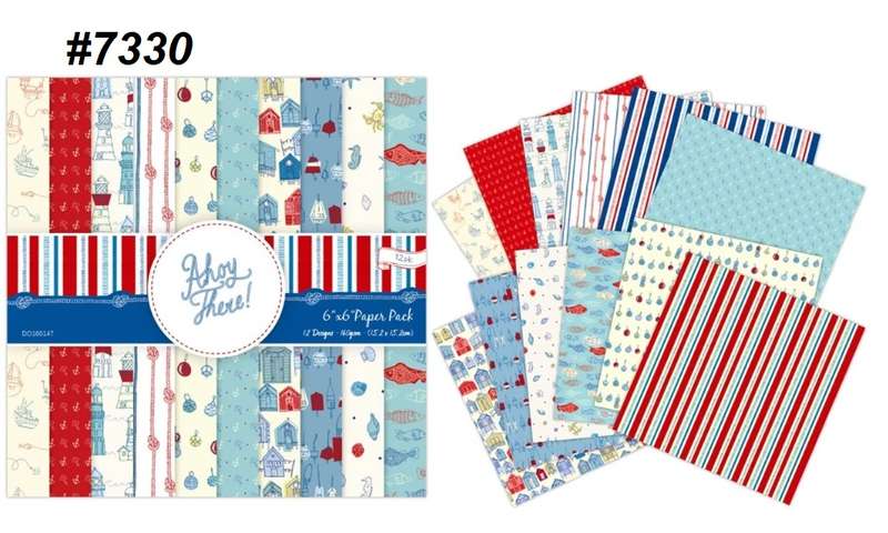 Scrapbook Paper Pad - Ahoy there - 6 x 6 inch - 12 sheets