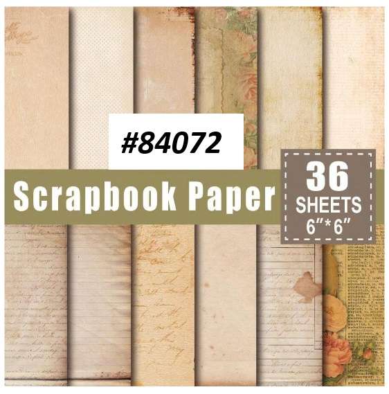 Scrapbook Paper Pad - Library Memories - 6 x 6 inch - 36 sheets