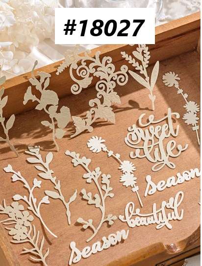 Junk Journaling / Scrapbooking - Paper Flower Die-cuts - set of 3