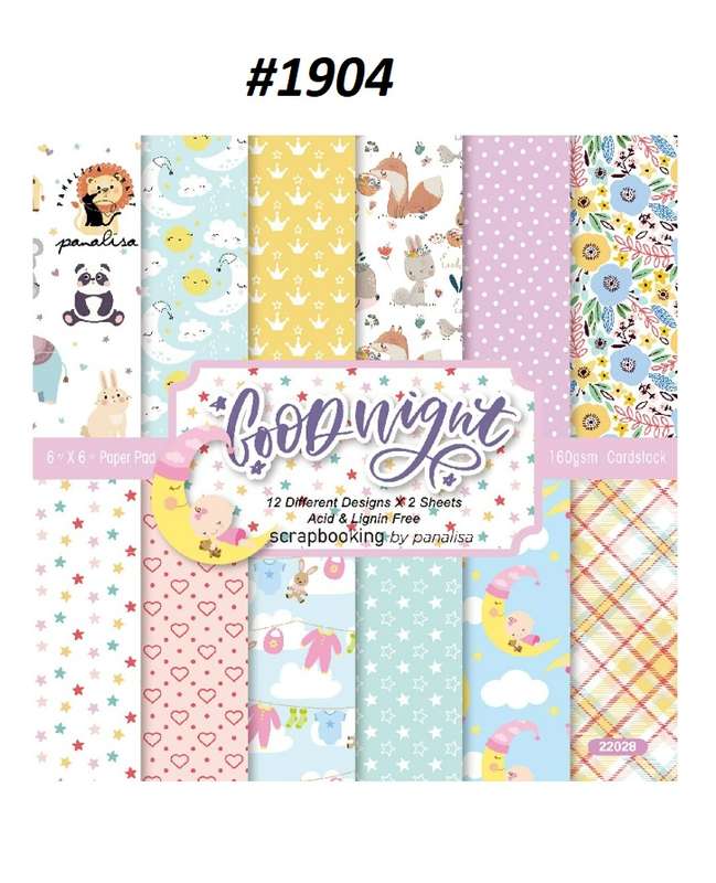 Scrapbook Paper Pad - Goodnight Little One - 6 x 6 inch - 24 sheets