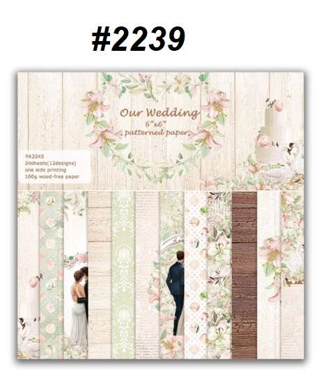 Scrapbook Paper Pad - Our Weddings - 6 x 6 inch - 24 sheets