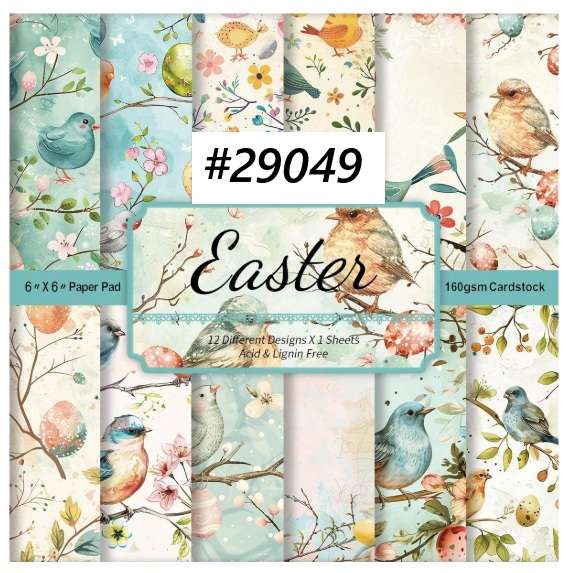12pcs Easter Egg Chick Scrapbook Paper  Decorative Craft Paper for DIY, Journals, Cards & Easter Cr