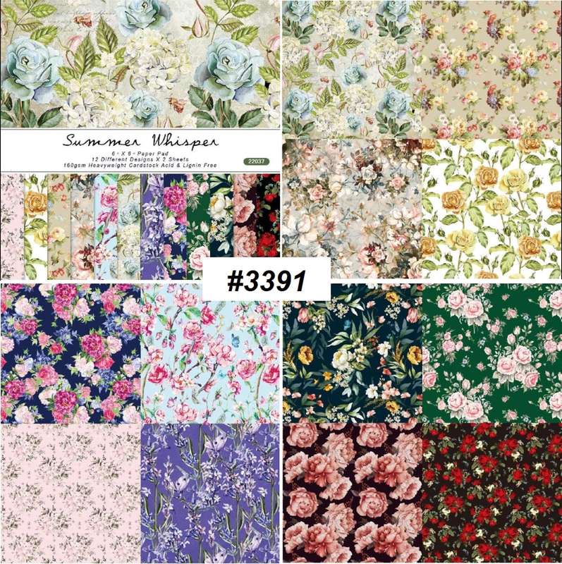 Scrapbook Paper Pad - Summer Whisper - 6 x 6 inch - 24 sheets