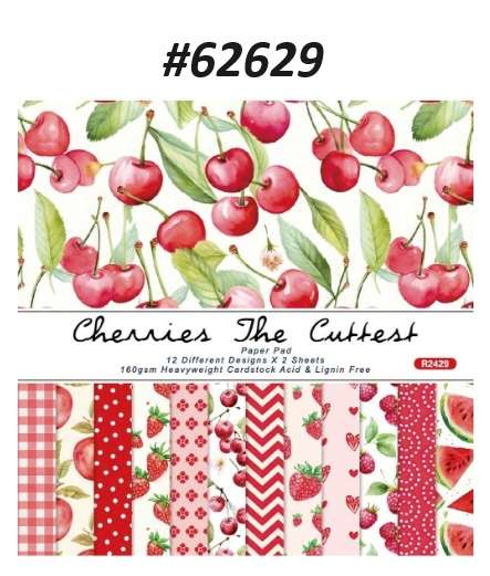Scrapbook Paper Pad - Cherry Lane - 6 x 6 inch - 24 sheets