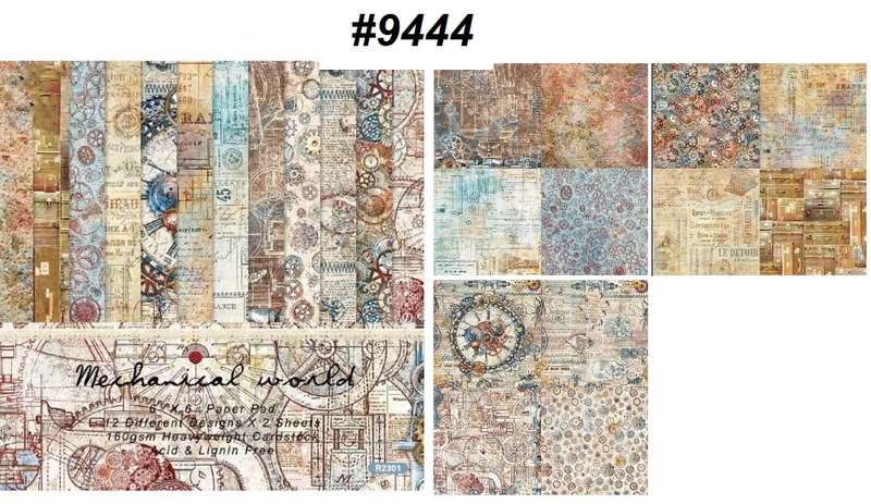 Scrapbook Paper Pad - Mechanical World - 6 x 6 inch - 24 sheets