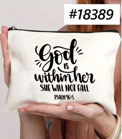 Pencil case / Art bag / Journal pouch - God is within her