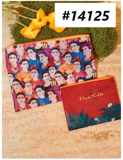 Pencil case / Art bag / Journal pouch - Frida Kahlo (2 piece)