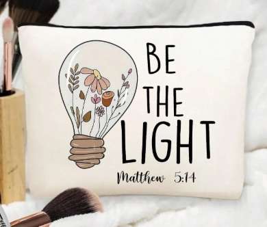 Pencil case / Art bag / Journal pouch - Be the Light
