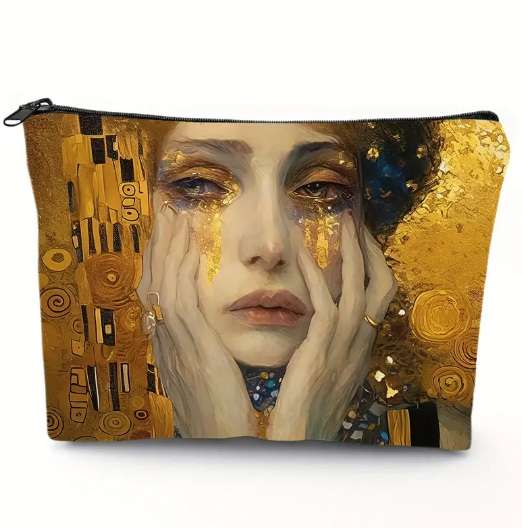 Craft supplies /  Scrapbooking supplies - Pencil case - Klimt Inspired - Weeping girl