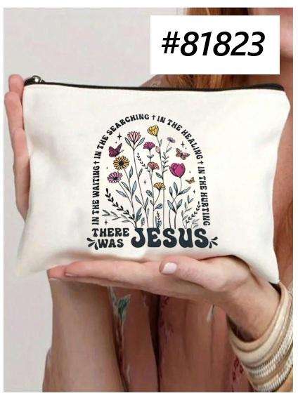 Pencil case / Art bag / Journal pouch - In the waiting there was Jesus