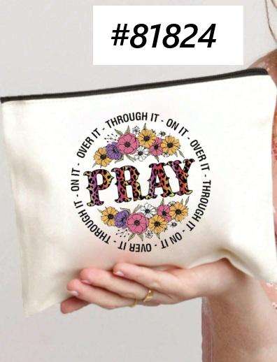 Pencil case / Art bag / Journal pouch - Pray over it
