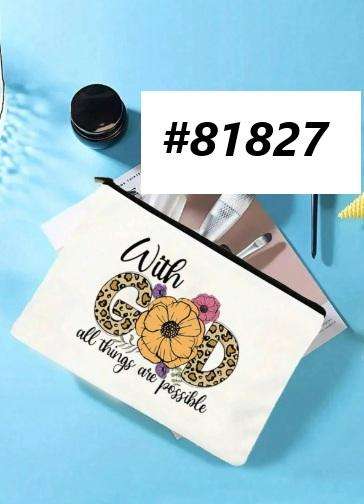 Pencil case / Art bag / Journal pouch - With God all things are possible