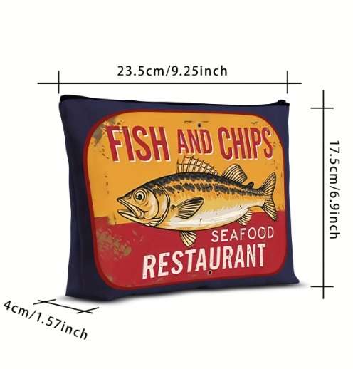Craft supplies /  Scrapbooking supplies - Pencil case - Fish and Chips Seafood