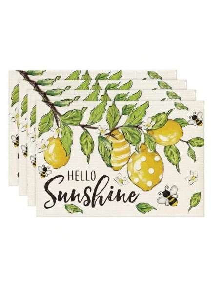 Place mats - Summer Lemons (set of 4)