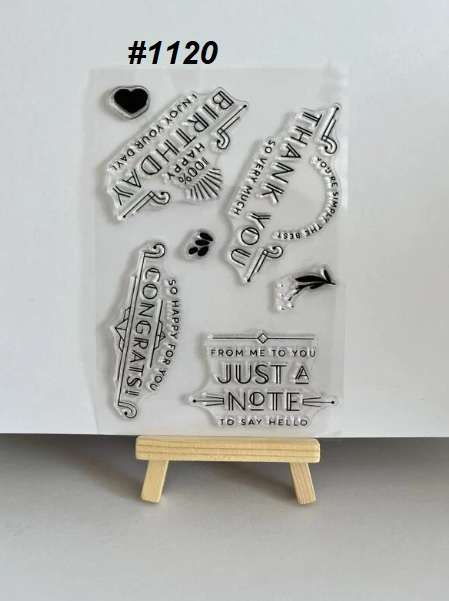 Clear stamps for card making - Art Deco Happy Birthday