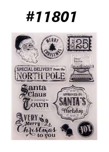 Clear stamps for card making - Santa Claus is coming to town