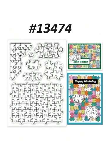 Card-making / Stamping / Mixed Media - Stamp - Puzzle Pieces