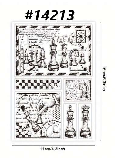 Card-making / Stamping / Mixed Media - Stamp - Chess Pieces