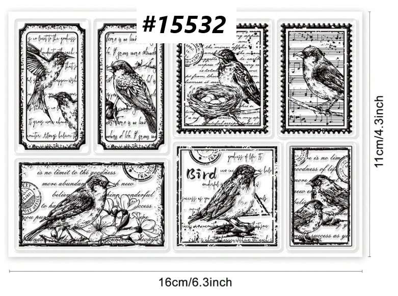 Card-making / Stamping / Mixed Media - Stamp - Bird Postage Stamp